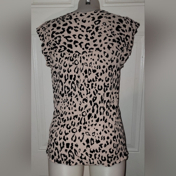 Savanna Jane sz L Boho Leopard Floral Embroider Cottagecore Festival Cowgirl Top - Picture 3 of 4